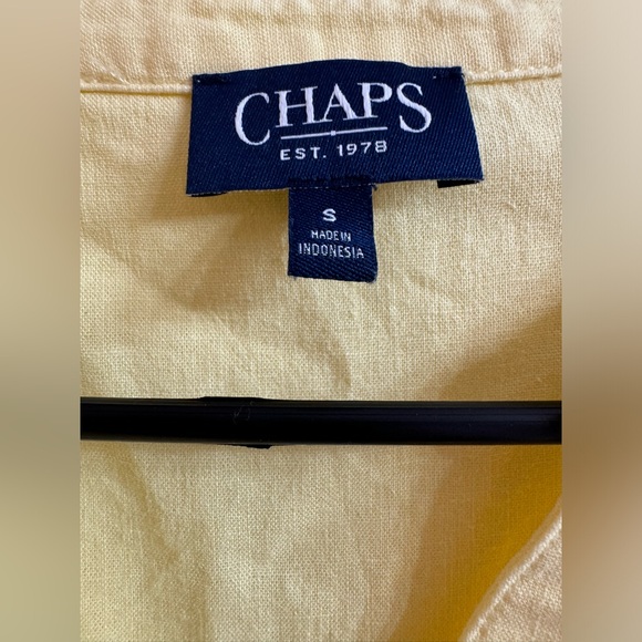 Chaps Yellow Pocket Blouse Women’s Size Small - Picture 3 of 3